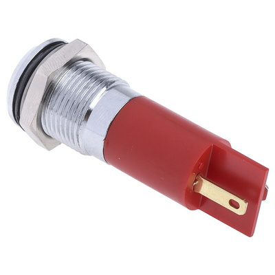 RS PRO Red Panel Mount Indicator, 14mm Mounting Hole Size, IP67