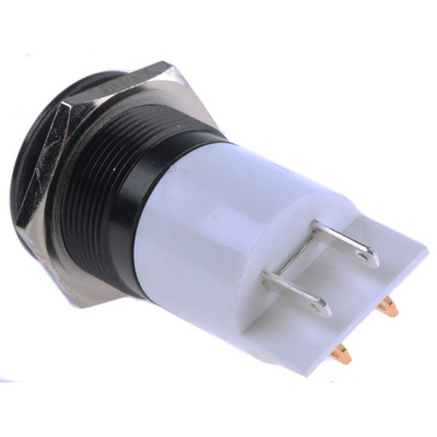 RS PRO Green, Red, Yellow Panel Mount Indicator, 24V dc, 22mm Mounting Hole Size, Solder Tab Termination