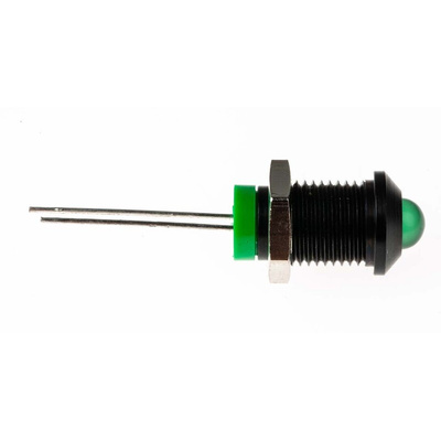 RS PRO Green Panel Mount Indicator, 2V dc, 8mm Mounting Hole Size, IP67