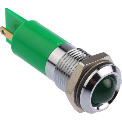RS PRO Green Panel Mount Indicator, 24 → 36V dc, 14mm Mounting Hole Size