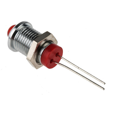 RS PRO Red Panel Mount Indicator, 2V dc, 8mm Mounting Hole Size, IP67