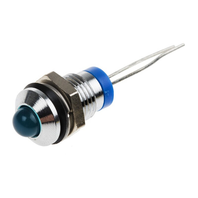 RS PRO Blue Panel Mount Indicator, 2V dc, 8mm Mounting Hole Size, IP67