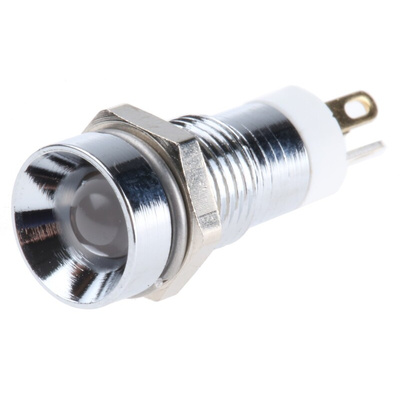 RS PRO Green, Red, Yellow Panel Mount Indicator, 2V dc, 8mm Mounting Hole Size, Solder Tab Termination