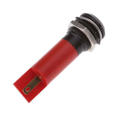 RS PRO Red Panel Mount Indicator, 230V ac, 12mm Mounting Hole Size, IP67