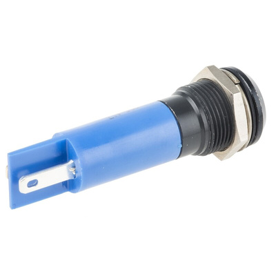RS PRO Blue Panel Mount Indicator, 230V ac, 12mm Mounting Hole Size, IP67
