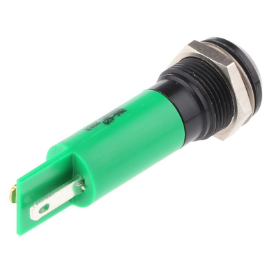 RS PRO Green Panel Mount Indicator, 230V ac, 12mm Mounting Hole Size, IP67