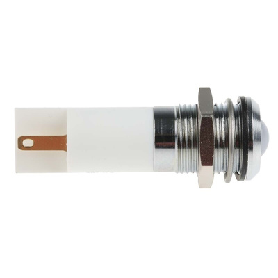 RS PRO White Panel Mount Indicator, 14mm Mounting Hole Size, IP67