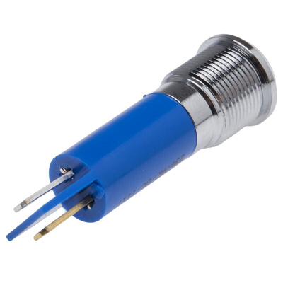 RS PRO Blue Panel Mount Indicator, 230V ac, 12mm Mounting Hole Size, IP67