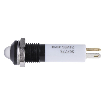 RS PRO Green, Red, Yellow Panel Mount Indicator, 24V dc, 8mm Mounting Hole Size, Solder Tab Termination, IP67
