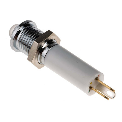 RS PRO Green, Red, Yellow Panel Mount Indicator, 24V dc, 8mm Mounting Hole Size, Solder Tab Termination
