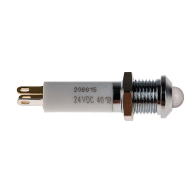 RS PRO Green, Red, Yellow Panel Mount Indicator, 24V dc, 8mm Mounting Hole Size, Solder Tab Termination