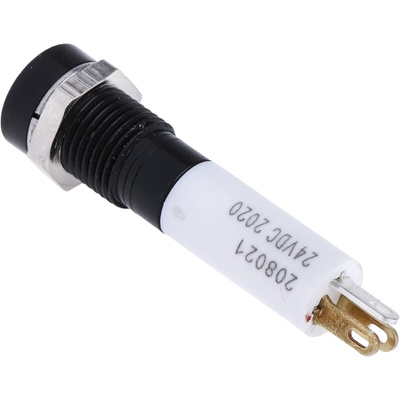 RS PRO Green, Red, Yellow Panel Mount Indicator, 24V dc, 8mm Mounting Hole Size, Solder Tab Termination