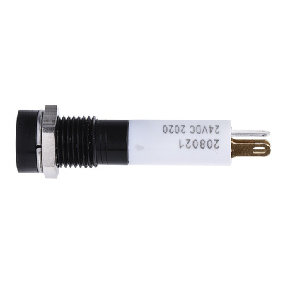 RS PRO Green, Red, Yellow Panel Mount Indicator, 24V dc, 8mm Mounting Hole Size, Solder Tab Termination