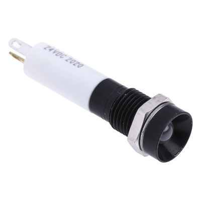 RS PRO Green, Red, Yellow Panel Mount Indicator, 24V dc, 8mm Mounting Hole Size, Solder Tab Termination
