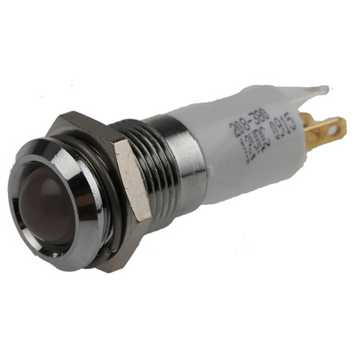 RS PRO Green, Red, Yellow Panel Mount Indicator, 12V dc, 14mm Mounting Hole Size, Solder Tab Termination
