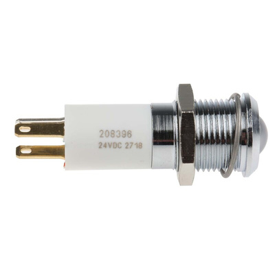 RS PRO Green, Red, Yellow Panel Mount Indicator, 24V dc, 14mm Mounting Hole Size, Solder Tab Termination