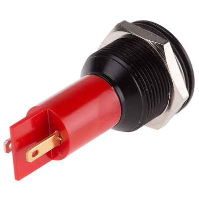 RS PRO Red Panel Mount Indicator, 115 V dc, 230V ac, 19mm Mounting Hole Size