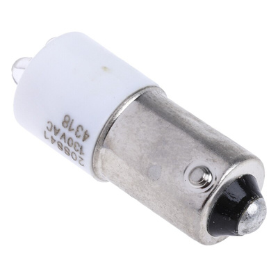 RS PRO White Panel Mount Indicator, 130V ac, 25 x 10mm Mounting Hole Size