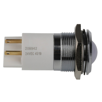 RS PRO Green, Red, Yellow Panel Mount Indicator, 24V dc, 22mm Mounting Hole Size, Solder Tab Termination