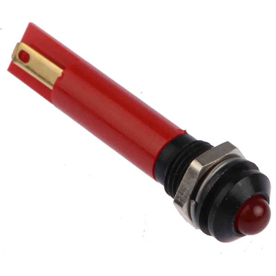 RS PRO Red Panel Mount Indicator, 230V ac, 8mm Mounting Hole Size