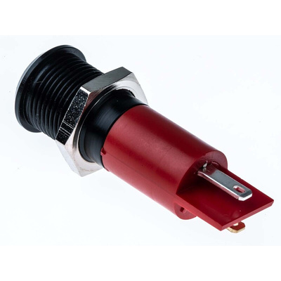 RS PRO Red Panel Mount Indicator, 230V ac, 14mm Mounting Hole Size, IP67