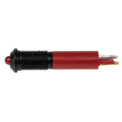 RS PRO Red Panel Mount Indicator, 24V dc, 6mm Mounting Hole Size, Solder Tab Termination