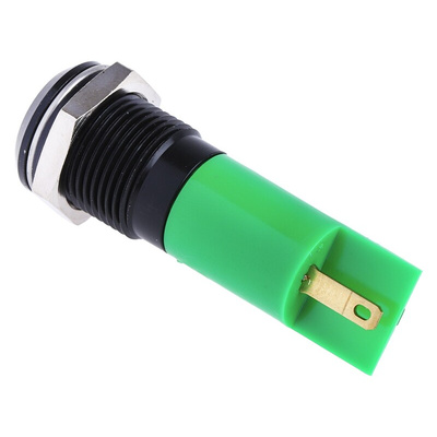 RS PRO Green Panel Mount Indicator, 230V ac, 14mm Mounting Hole Size, IP67