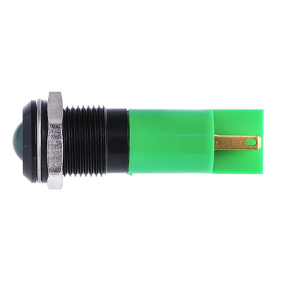 RS PRO Green Panel Mount Indicator, 230V ac, 14mm Mounting Hole Size, IP67
