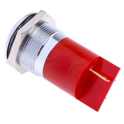 RS PRO Red Panel Mount Indicator, 230V ac, 22mm Mounting Hole Size