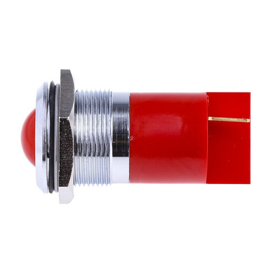 RS PRO Red Panel Mount Indicator, 230V ac, 22mm Mounting Hole Size