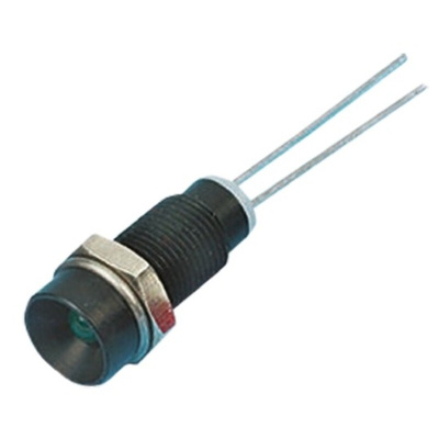RS PRO Green Panel Mount Indicator, 2V dc, 6mm Mounting Hole Size, IP67