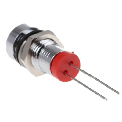 RS PRO Red Panel Mount Indicator, 2V dc, 8mm Mounting Hole Size, IP67