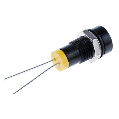 RS PRO Yellow Panel Mount Indicator, 2V dc, 8mm Mounting Hole Size, IP67