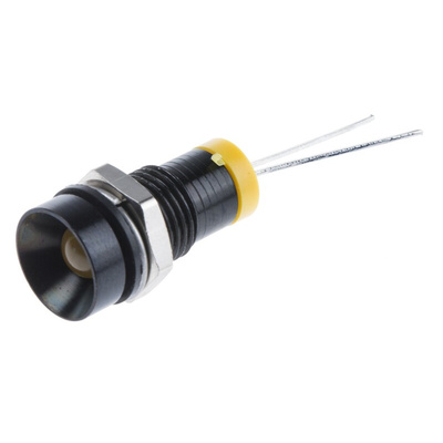 RS PRO Yellow Panel Mount Indicator, 2V dc, 8mm Mounting Hole Size, IP67