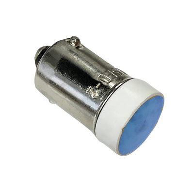 Idec Blue LED Indicator Lamp, 12V, BA9 Base, 10.6mm Diameter, 200mcd