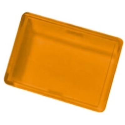 Panel Mount Indicator Lens Rectangle Style, Amber, 24mm Long