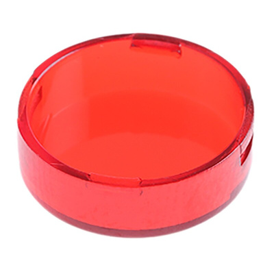 Panel Mount Indicator Lens Round Style, Red, 15mm diameter