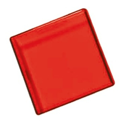 Panel Mount Indicator Lens Square Style, Red, 29mm Long