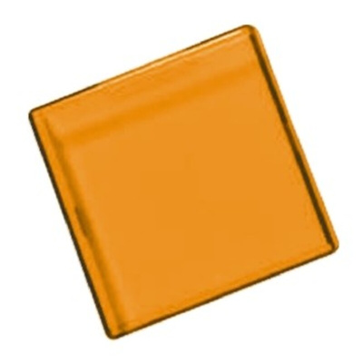 Panel Mount Indicator Lens Square Style, Amber, 29mm Long