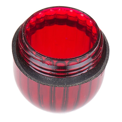 Panel Mount Indicator Lens Domed Style, Red, 15.86mm diameter , 15.86mm Long