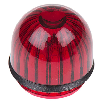 Panel Mount Indicator Lens Domed Style, Red, 15.86mm diameter , 15.86mm Long