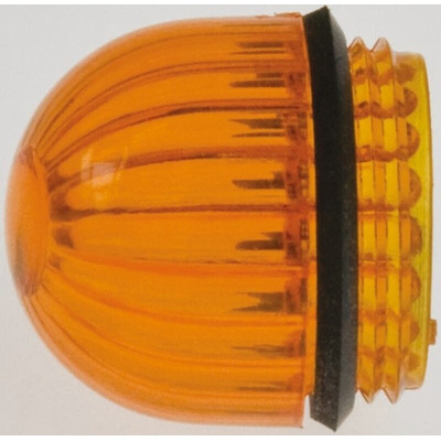 Panel Mount Indicator Lens Domed Style, Amber, 15.86mm diameter , 15.86mm Long