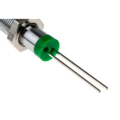 RS PRO Green Panel Mount Indicator, 2V dc, 6mm Mounting Hole Size, IP67
