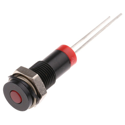 RS PRO Red Panel Mount Indicator, 2V dc, 6mm Mounting Hole Size, IP67
