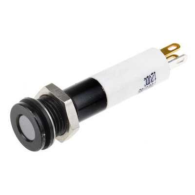 RS PRO Panel Mount Indicator, 12V dc, 8mm Mounting Hole Size, Solder Tab Termination, IP67