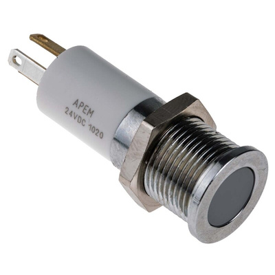 RS PRO Panel Mount Indicator, 24V dc, 14mm Mounting Hole Size, Solder Tab Termination, IP67