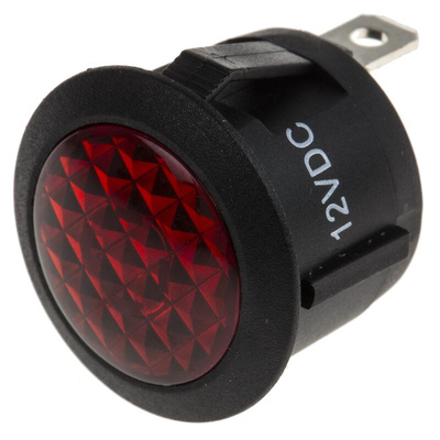 RS PRO Red Panel Mount Indicator, 12V dc, 20.6mm Mounting Hole Size