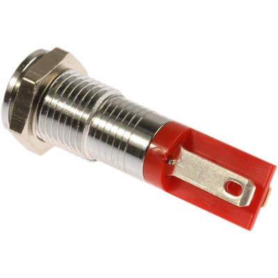 RS PRO Red Panel Mount Indicator, 2V dc, 8mm Mounting Hole Size, Solder Tab Termination