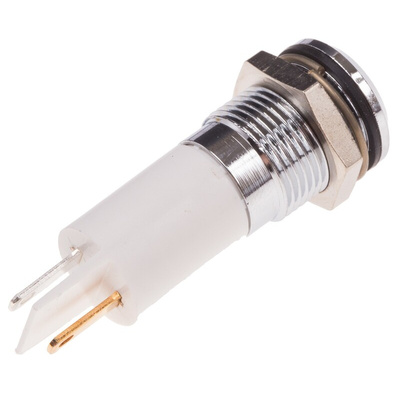 RS PRO Orange Panel Mount Indicator, 110V ac, 14.5mm Mounting Hole Size, Solder Tab Termination, IP40