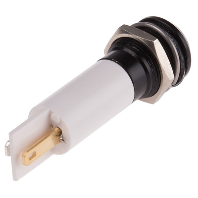 RS PRO White Panel Mount Indicator, 12mm Mounting Hole Size, Solder Tab Termination, IP67